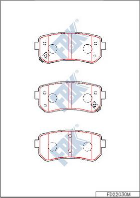 FBK FD22030M - Brake Pad Set, disc brake autospares.lv