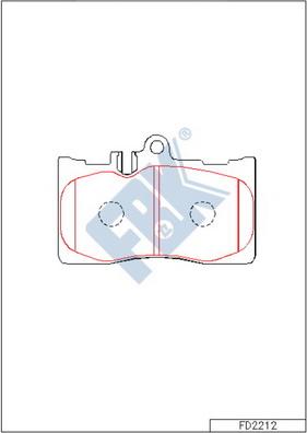 FBK FD2212 - Brake Pad Set, disc brake autospares.lv