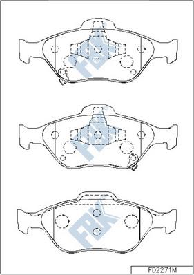 FBK FD2271M - Brake Pad Set, disc brake autospares.lv