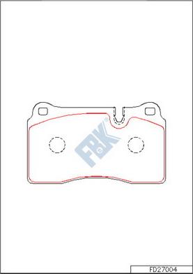 FBK FD27004 - Brake Pad Set, disc brake autospares.lv