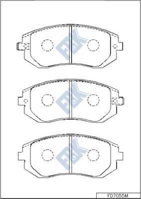 FBK FD7055M - Brake Pad Set, disc brake autospares.lv