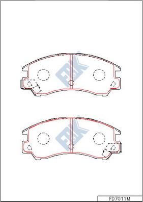 FBK FD7011M - Brake Pad Set, disc brake autospares.lv