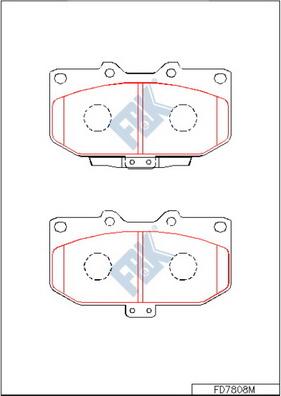 FBK FD7808M - Brake Pad Set, disc brake autospares.lv