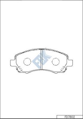 FBK FD7802 - Brake Pad Set, disc brake autospares.lv