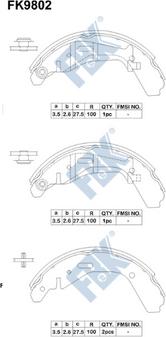 FBK FK9802 - Brake Shoe Set autospares.lv