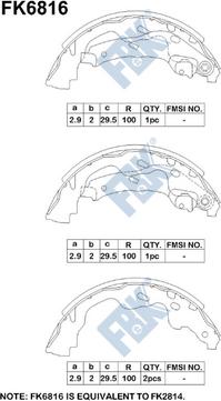 FBK FK6816 - Brake Shoe Set autospares.lv