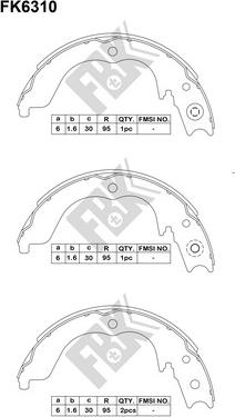 FBK FK6310 - Brake Shoe Set autospares.lv