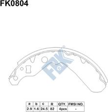 FBK FK0804 - Brake Shoe Set autospares.lv