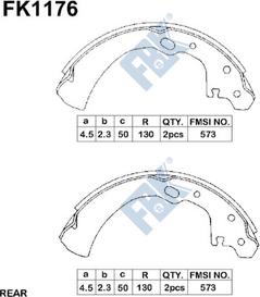 FBK FK1176 - Brake Shoe Set autospares.lv