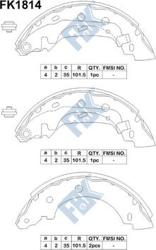 FBK FK1814 - Brake Shoe Set autospares.lv