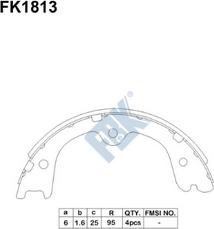 FBK FK1813 - Brake Shoe Set autospares.lv