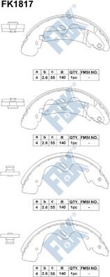 FBK FK1817 - Brake Shoe Set autospares.lv