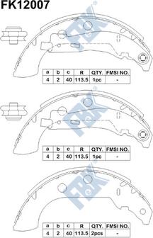 FBK FK12007 - Brake Shoe Set autospares.lv