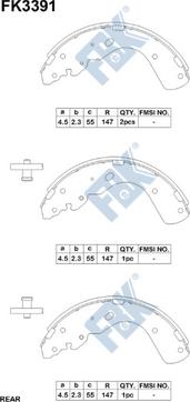 FBK FK3391 - Brake Shoe Set autospares.lv