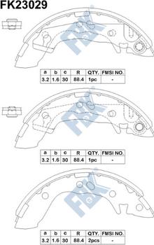 FBK FK23029 - Brake Shoe Set autospares.lv