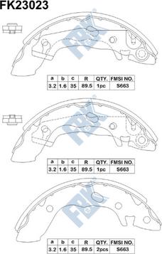 FBK FK23023 - Brake Shoe Set autospares.lv