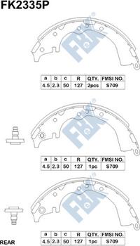 FBK FK2335P - Brake Shoe Set autospares.lv