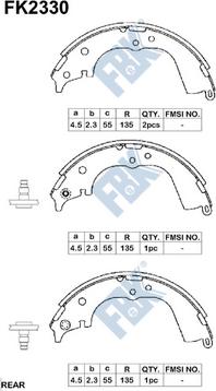 FBK FK2330 - Brake Shoe Set autospares.lv