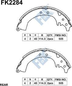 FBK FK2284 - Brake Shoe Set autospares.lv