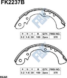 FBK FK2237B - Brake Shoe Set autospares.lv