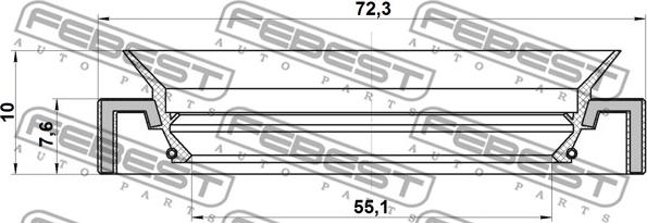 Febest 95HAY-57720810X - Seal Ring, wheel hub autospares.lv