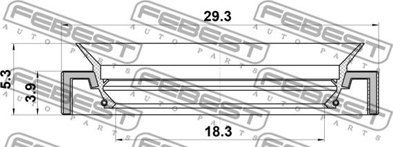 Febest 95LAY-19290405X - Repair Kit, inner tie rod autospares.lv