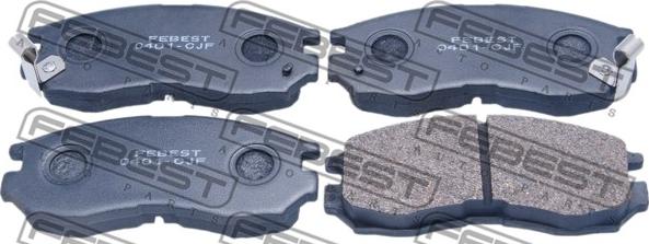 Febest 0401-CJF - Brake Pad Set, disc brake autospares.lv