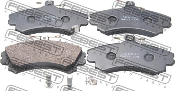 Febest 0401-DAF - Brake Pad Set, disc brake autospares.lv