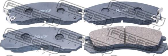 Febest 0401-K77F - Brake Pad Set, disc brake autospares.lv