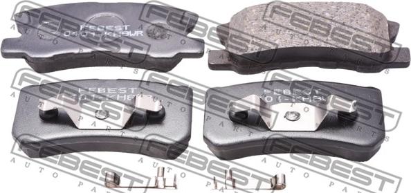 Febest 0401-KH8WR - Brake Pad Set, disc brake autospares.lv