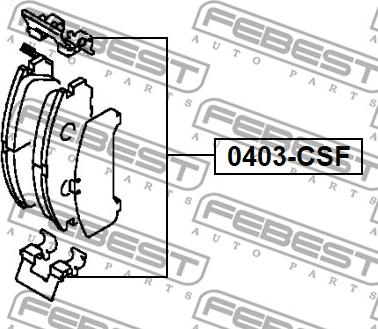 Febest 0403-CSF - Accessory Kit for disc brake Pads autospares.lv