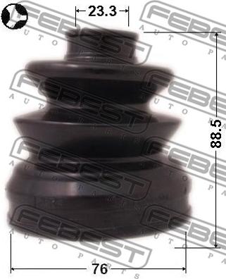 Febest 0415-DJ24 - Bellow, drive shaft autospares.lv