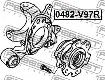 Febest 0482-V97R - Wheel Hub autospares.lv