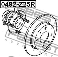 Febest 0482-Z25R - Wheel Hub autospares.lv