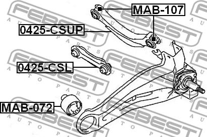 Febest 0425-CSUP - Track Control Arm autospares.lv