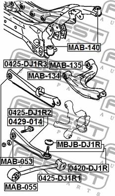 Febest MAB-053 - Bush of Control / Trailing Arm autospares.lv