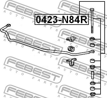 Febest 0423-N84R - Rod / Strut, stabiliser autospares.lv