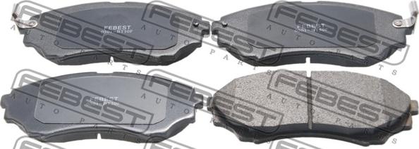 Febest 0501-BT50F - Brake Pad Set, disc brake autospares.lv