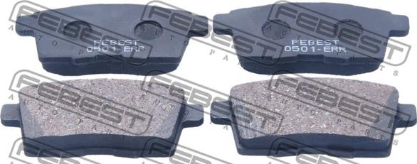 Febest 0501-ERR - Brake Pad Set, disc brake autospares.lv