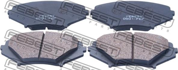 Febest 0501-FEF - Brake Pad Set, disc brake autospares.lv