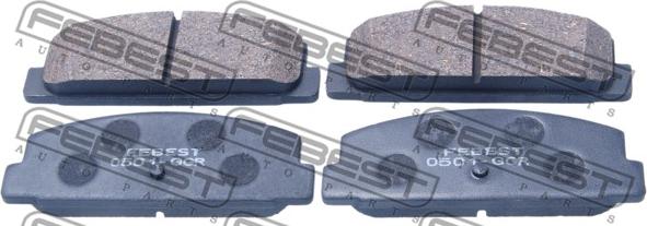 Febest 0501-GGR - Brake Pad Set, disc brake autospares.lv