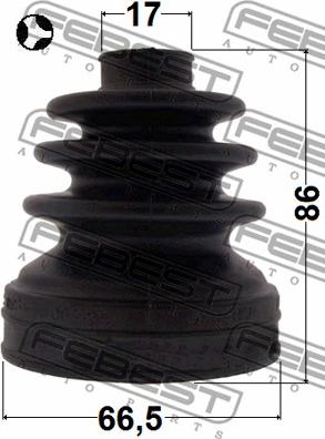 Febest 0515-DY3WT - Bellow, drive shaft autospares.lv