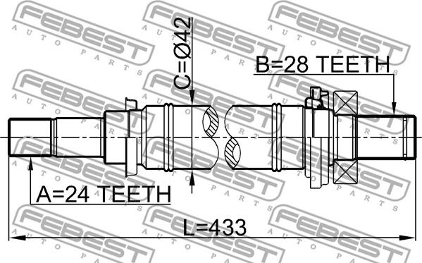 Febest 0512-M316MT - Drive Shaft autospares.lv