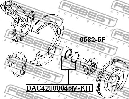 Febest 0582-5F - Wheel Hub autospares.lv