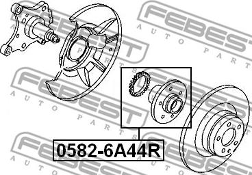 Febest 0582-6A44R - Wheel Hub autospares.lv