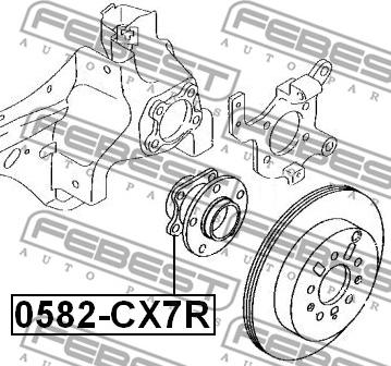 Febest 0582-CX7R - Wheel Hub autospares.lv