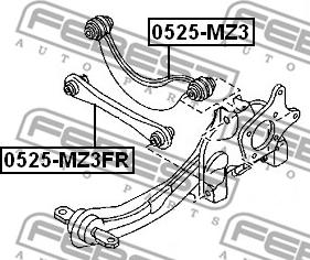 Febest 0525-MZ3FR - Track Control Arm autospares.lv