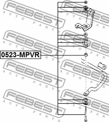 Febest 0523-MPVR - Rod / Strut, stabiliser autospares.lv
