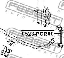 Febest 0523-PCR00 - Rod / Strut, stabiliser autospares.lv