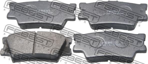 Febest 0101-ACV40R - Brake Pad Set, disc brake autospares.lv